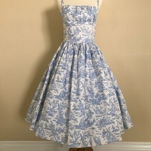 NEW! Bernie Dexter Paris Dress in Blue Toile